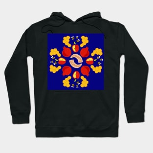 Rosh Hashanah Roundel in Blue Hoodie